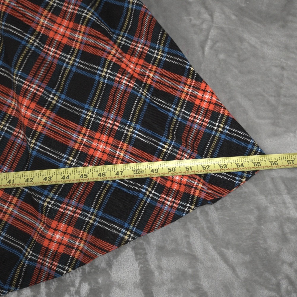 Vintage Plaid Tartan Skirt Womens Small Red Black Maxi A Line Scottish Preppy - Picture 4 of 5